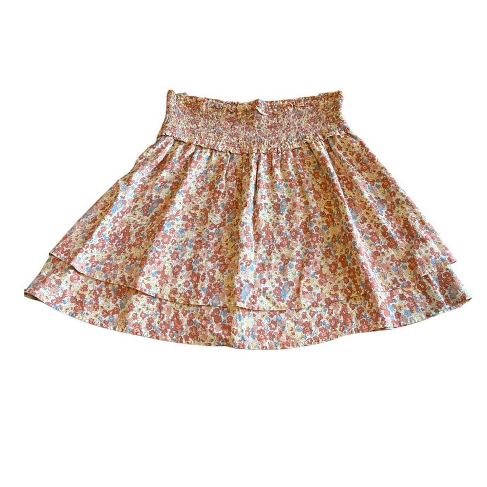 Rails Addison Multi Wildflower High Rise Smocked Waist Mini Skirt Large - Picture 6 of 9